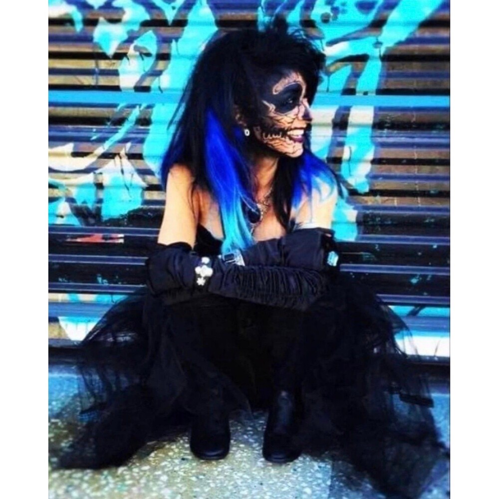 Adult Emo EDM EDC Festival Goth Punk Halloween Costume Corset & Tutu 7 Pcs